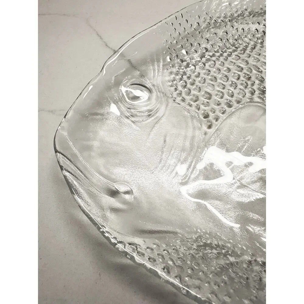 Clear Arcoroc of France Fish Dinner Plates- Replacement Appetizer